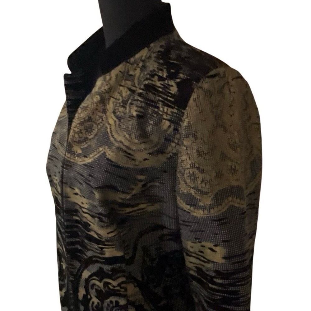 Chicos Women’s Mid Length Riders Style Flocked Jacket/Coat - Picture 5 of 11